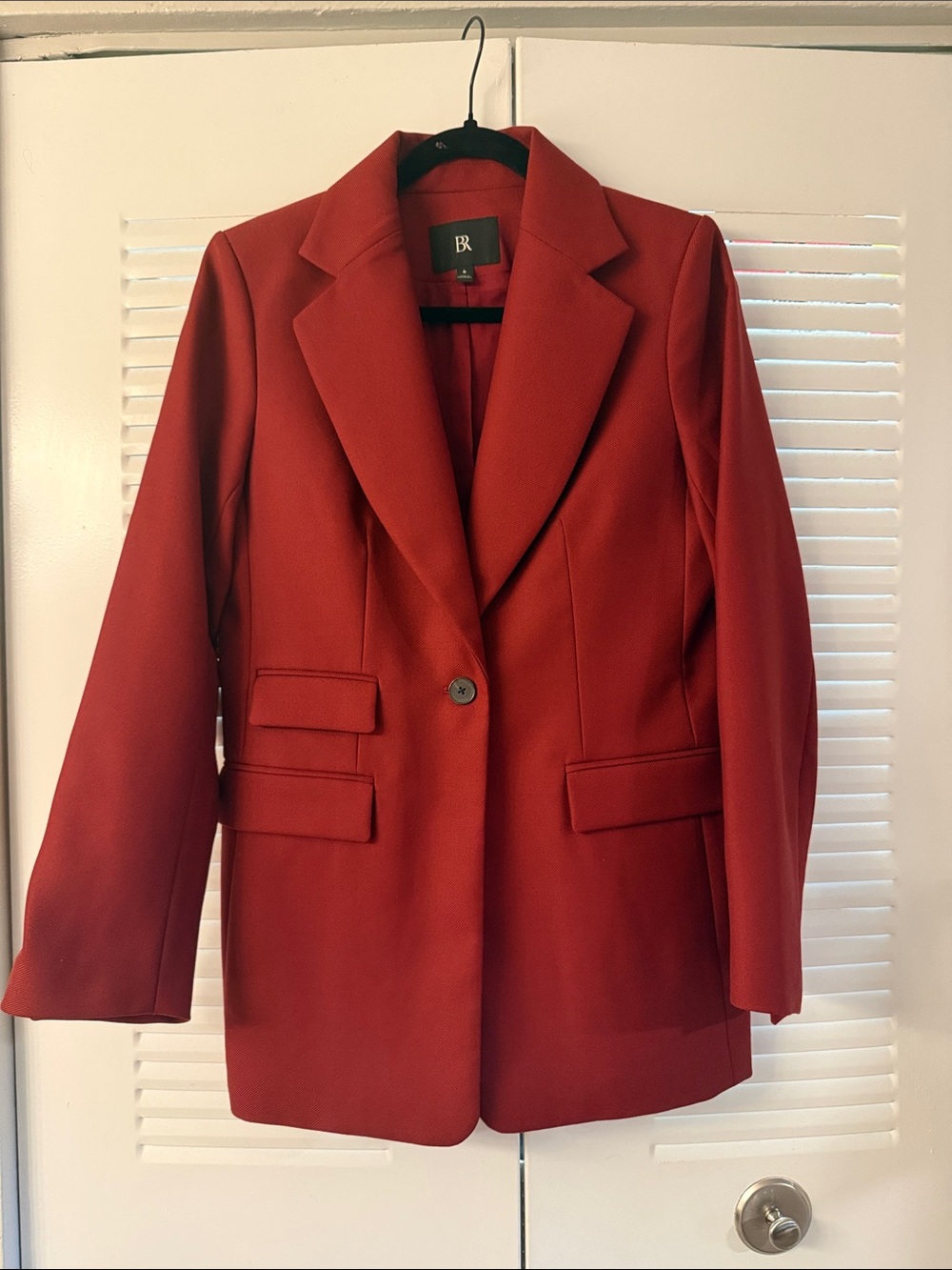Banana Republic Brick Red Single-Button Blazer